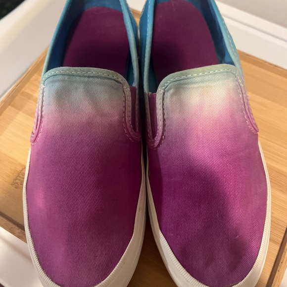 Women’s Sperry Topsider Canvas Seaside Dip Dye Purple Blue Size 8M - Picture 5 of 5